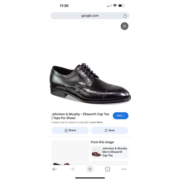 Johnston & Murphy Ellsworth Cap Toe Made in Italy‎ Blk Calfskin Leather 11.5M main image 14
